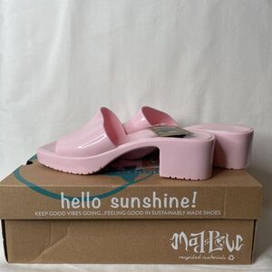 Mad Love Women's Marni Jelly Slides Mules Sandals Heels Size 7 Pink